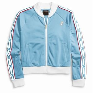 Champion Crown C Logo Cropped Life Track Jacket Baby Blue Medium